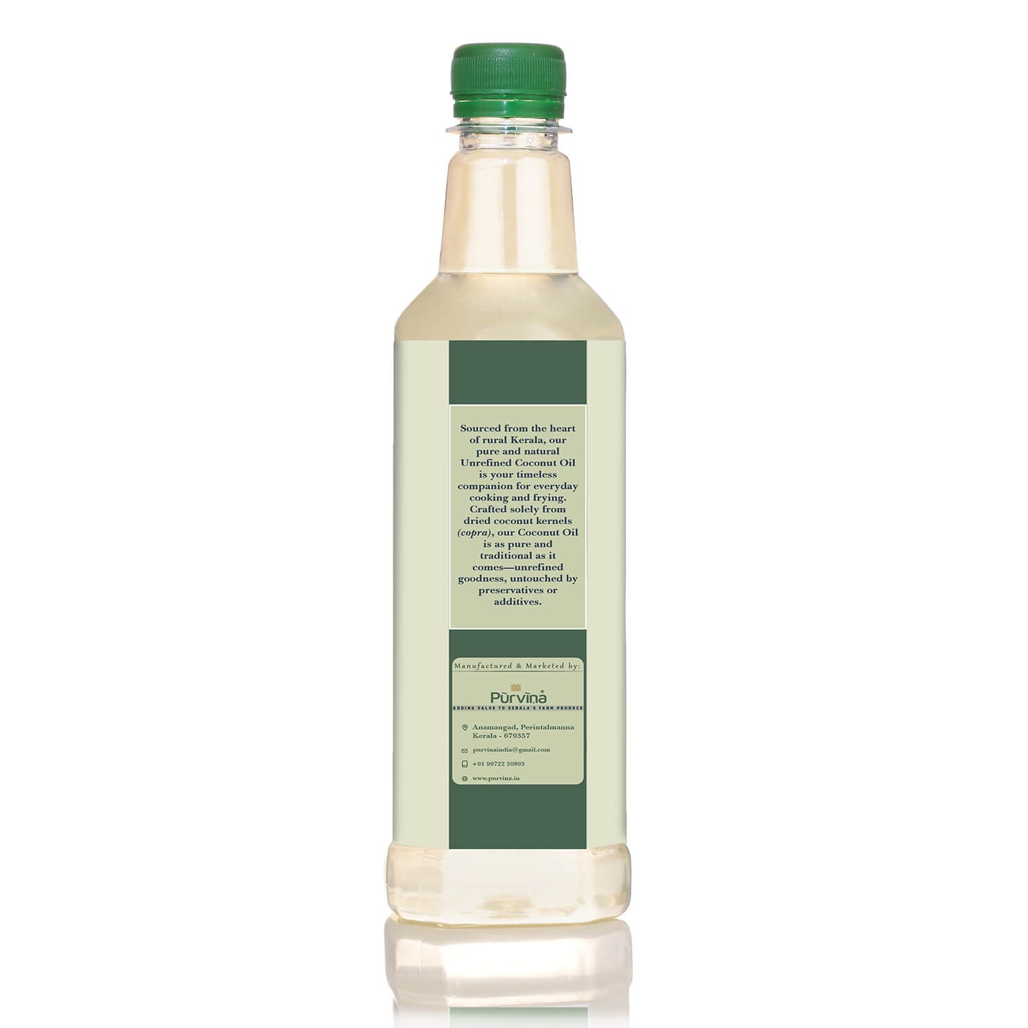 Pūrvīṇa Unrefined Coconut Oil for Everyday Cooking