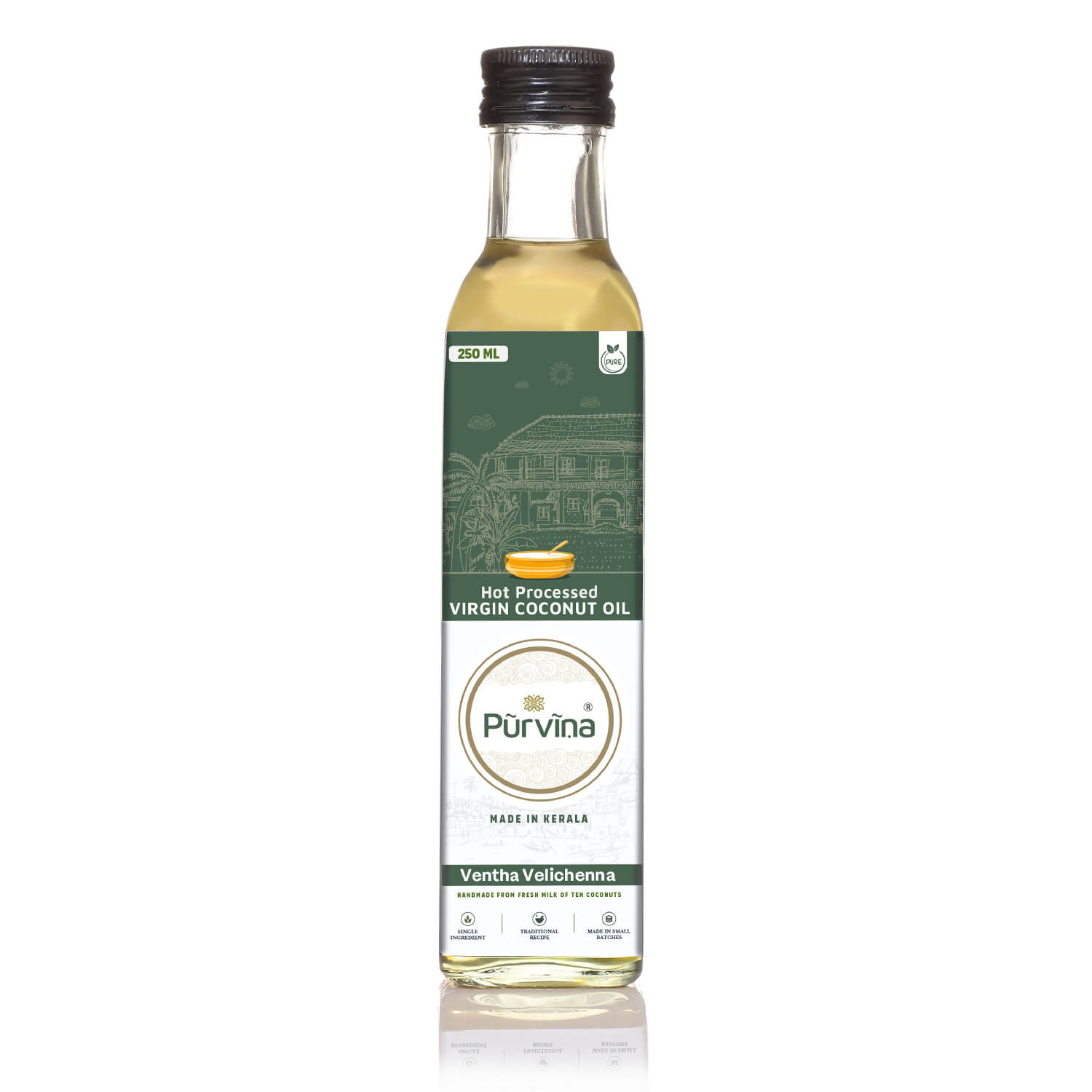 Pūrvīṇa Pure Hot Processed Virgin Coconut Oil - Ventha Velichenna