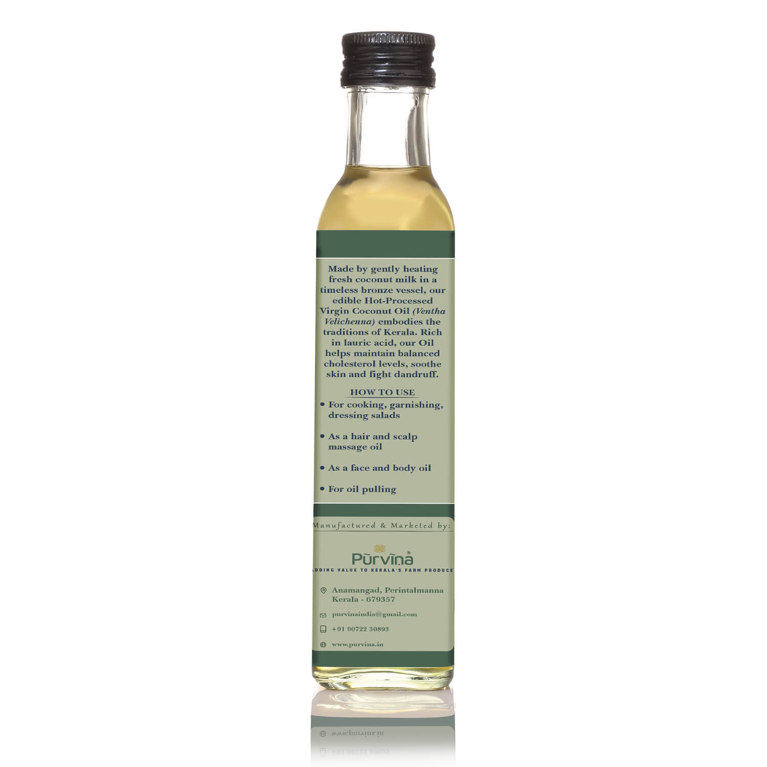 Pūrvīṇa Pure Hot Processed Virgin Coconut Oil - Ventha Velichenna